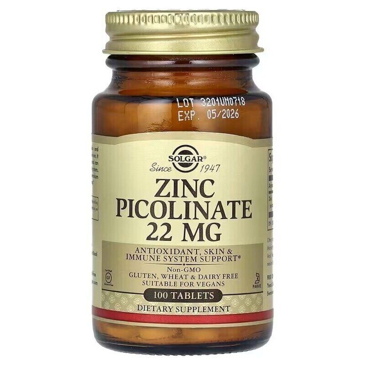 Zinc Picolinate 22 mg 100 Tablets
